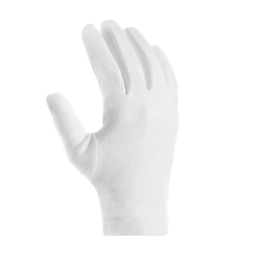 teXXor® Baumwolltrikot-Handschuhe MITTELSCHWER mit Schichtel in Weiß Gebleicht – Vorderansicht