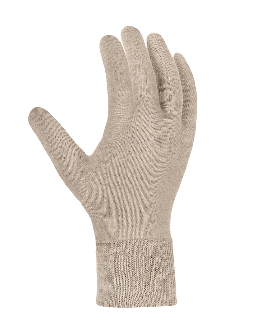 teXXor® Baumwolltrikot-Handschuhe SCHWER in Rohweiß – Vorderansicht