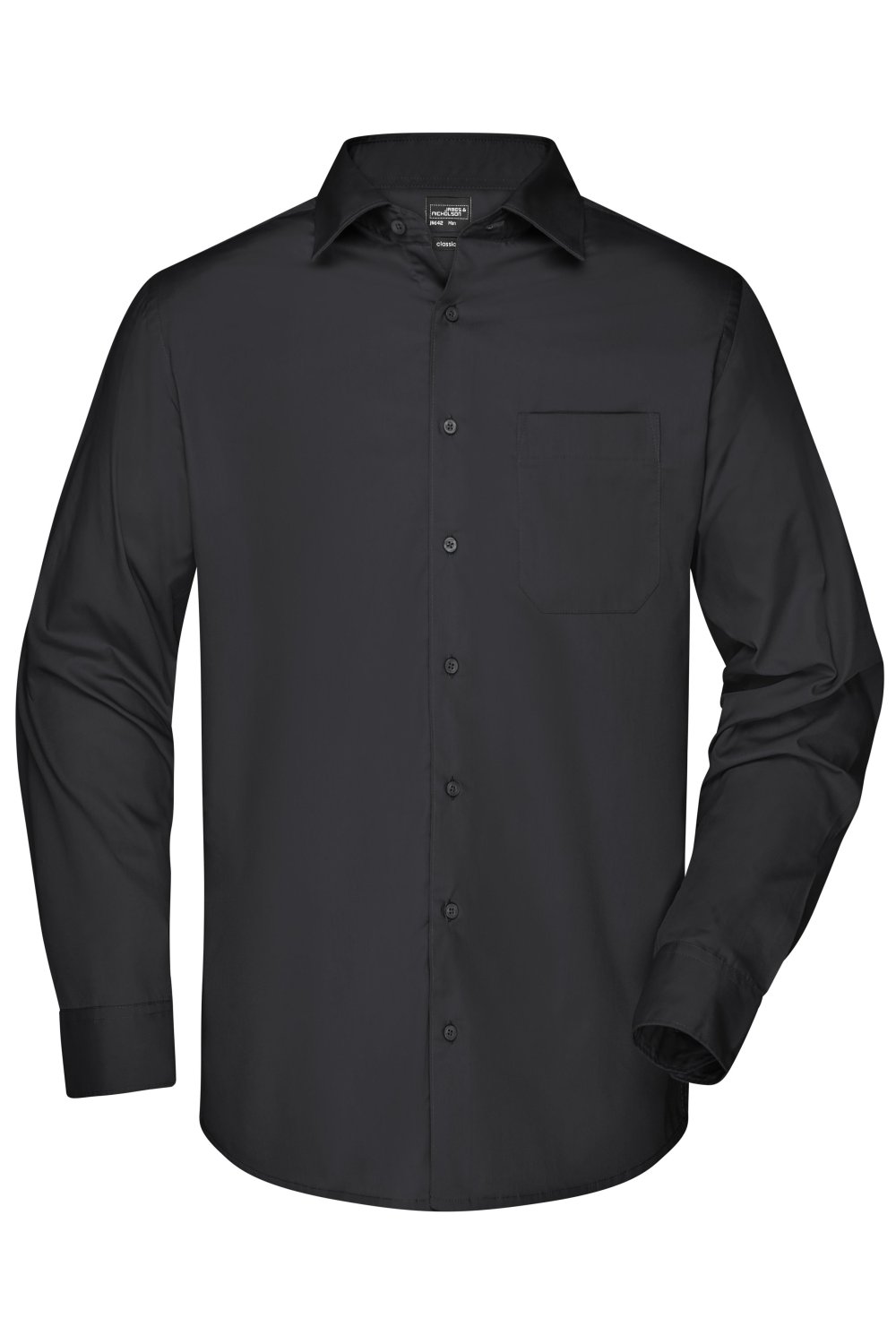 Daiber Men's Business Shirt Long-Sleeved in Black – Vorderansicht