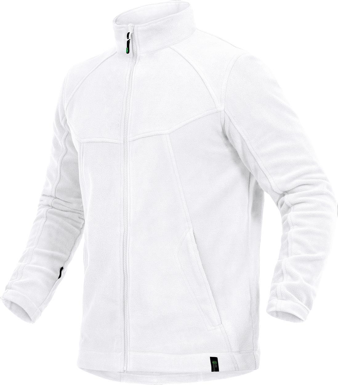 Leibwächter Polar-Fleecejacke Unisex in Weiß – Vorderansicht