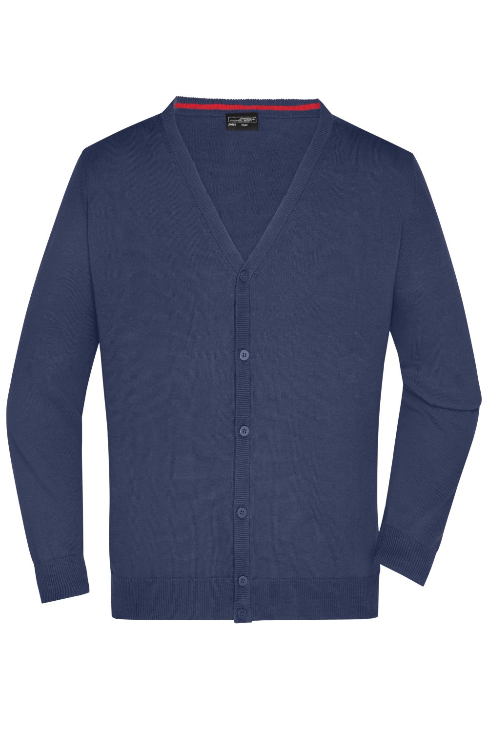 Daiber Men's V-Neck Cardigan in Navy – Vorderansicht
