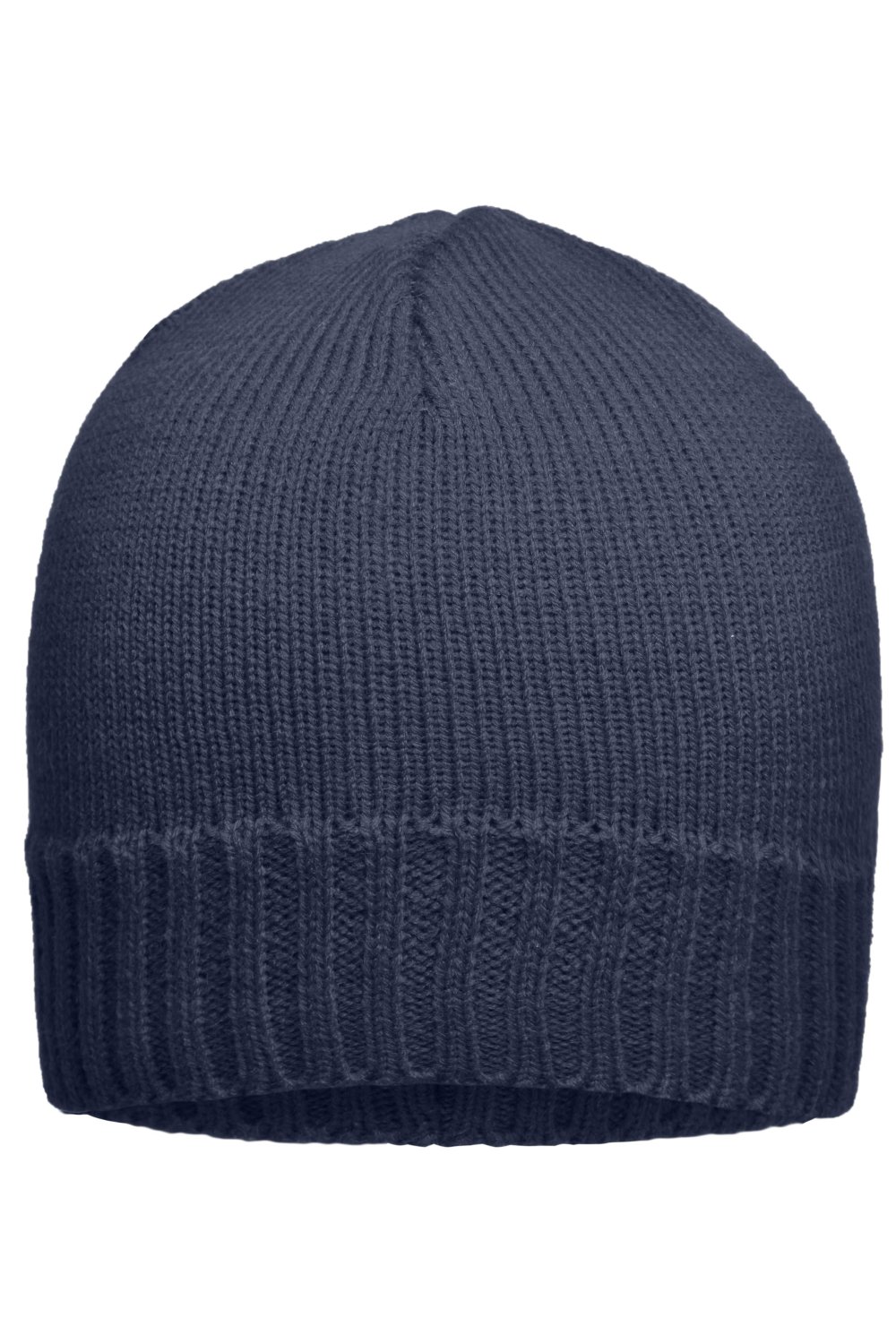 Daiber Rib-Beanie in Navy – Vorderansicht