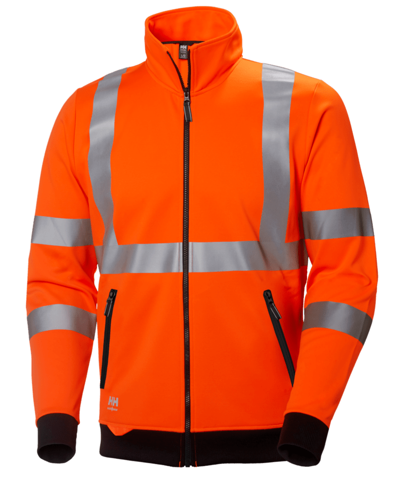 Helly Hansen Workwear ADDVIS ZIP SWEATSHIRT in Orange – Vorderansicht