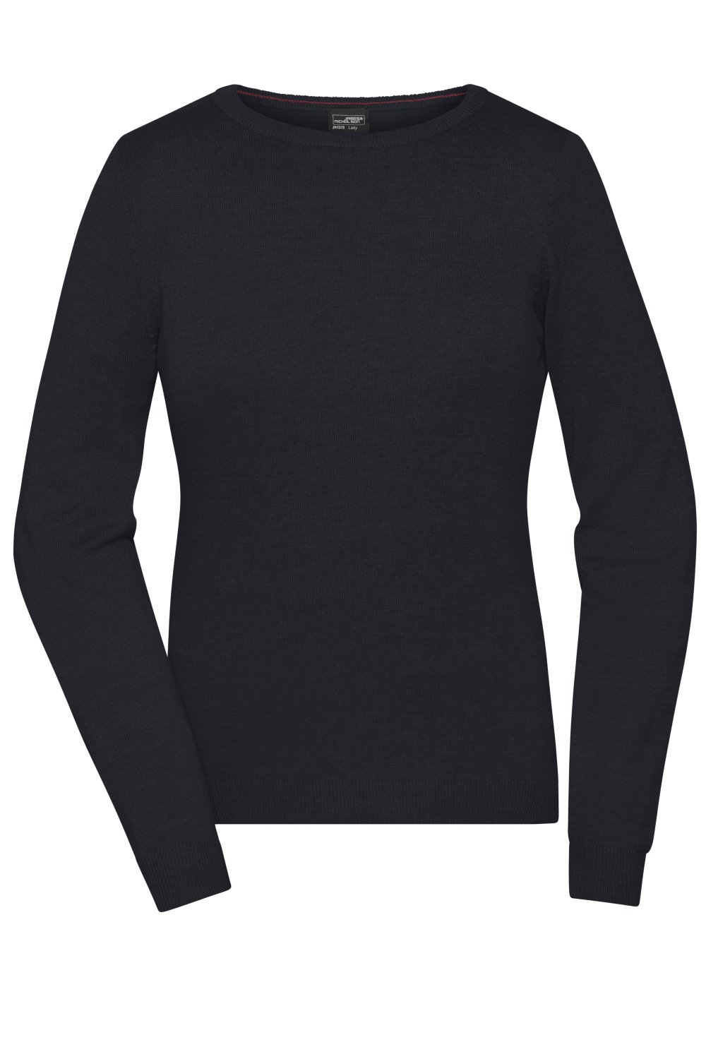 Daiber Ladies' Round-Neck Pullover in Black – Vorderansicht