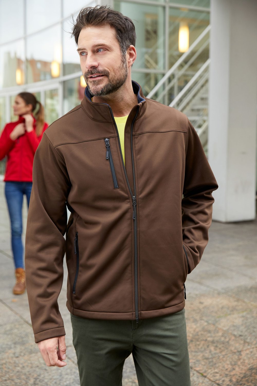 Daiber Men's Softshell Jacket GRS in Black – Modellansicht
