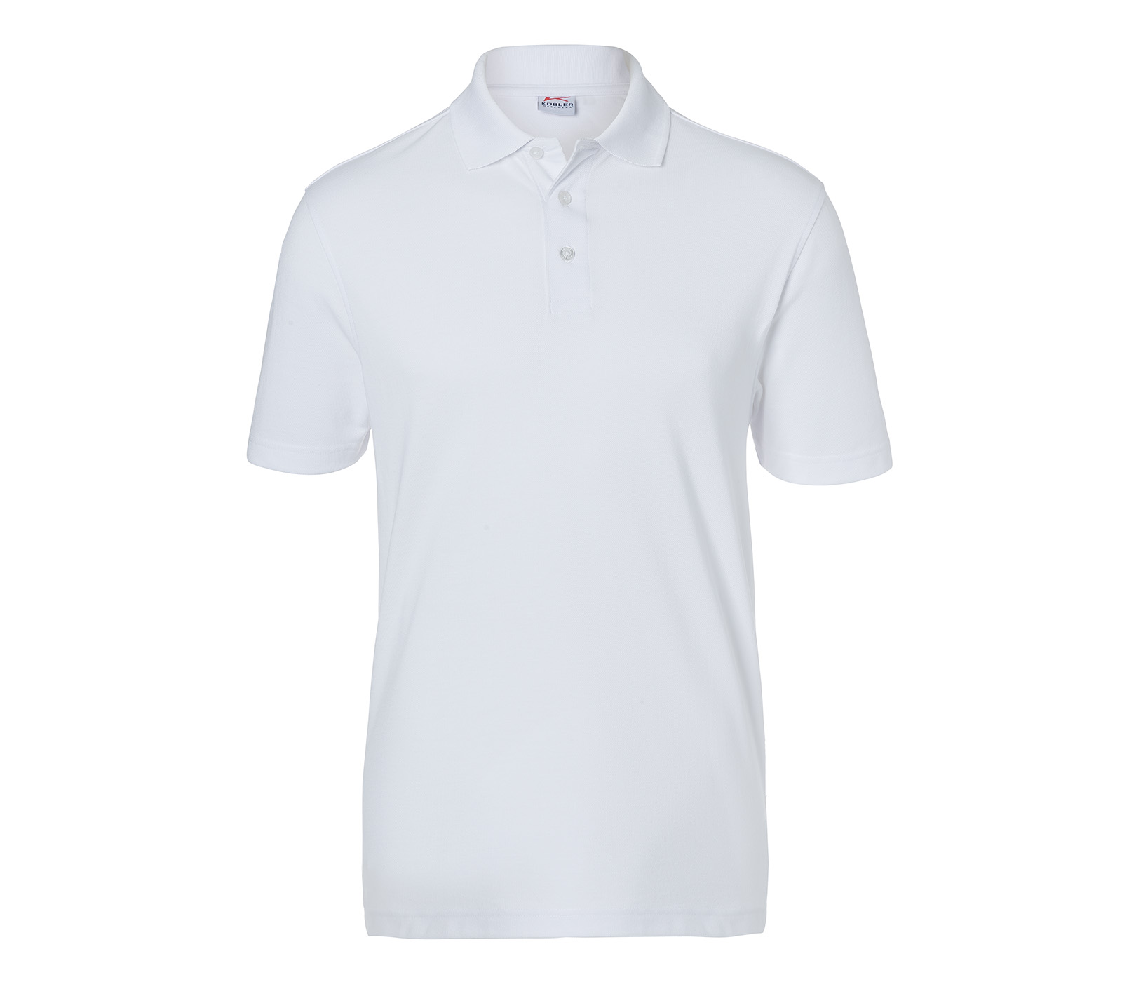 KÜBLER SHIRTS Polo in Weiß – Vorderansicht