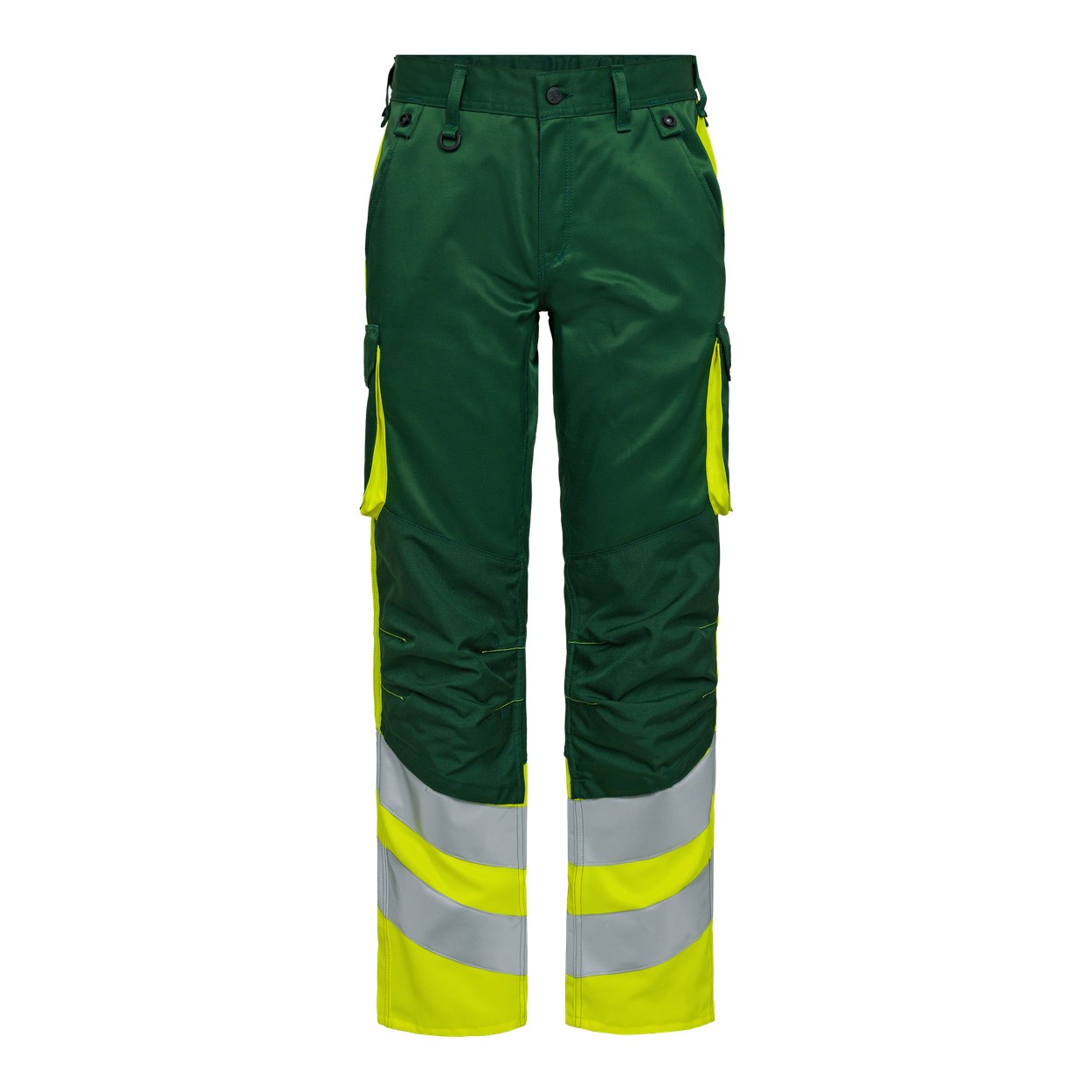 ENGEL Safety 2547-319 Light Arbeitshose in Green/Hivis Yellow – Vorderansicht
