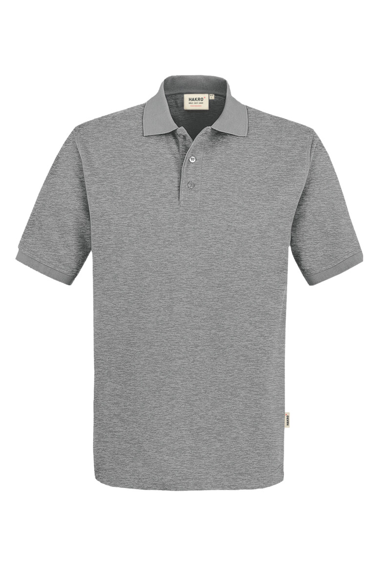 HAKRO 816 Poloshirt MIKRALINAR® in Grau Meliert – Vorderansicht