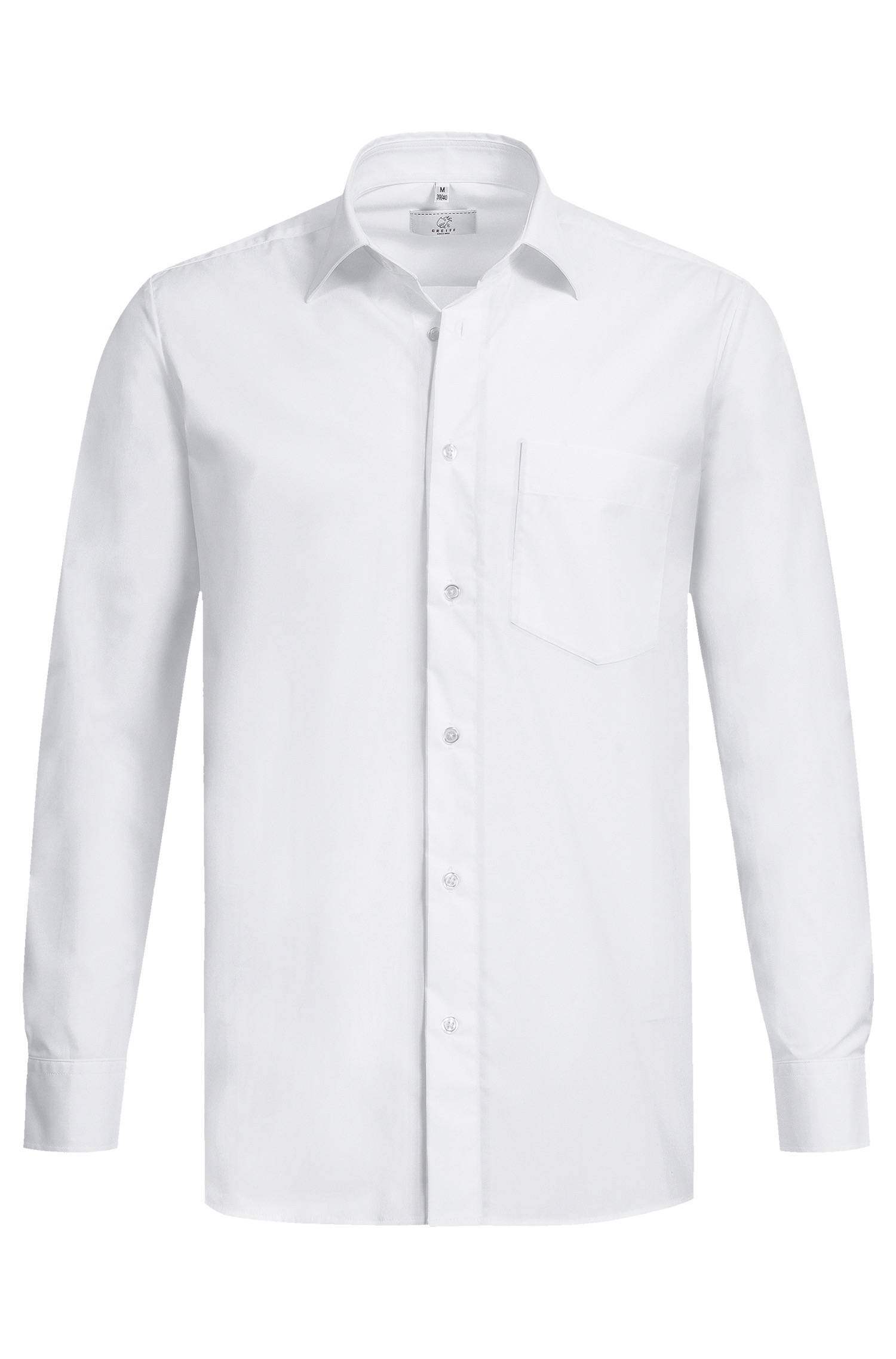 Greiff Herren-Hemd 1/1 CF Basic in Weiß – Vorderansicht