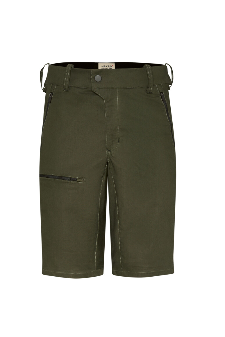 HAKRO 713 Performanceshorts ECO in Olive – Vorderansicht