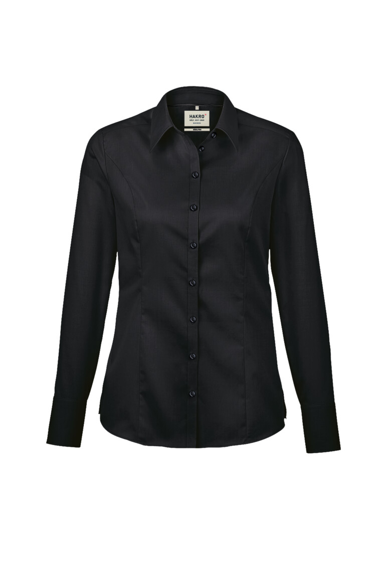HAKRO 106 Bluse Business in Schwarz – Vorderansicht