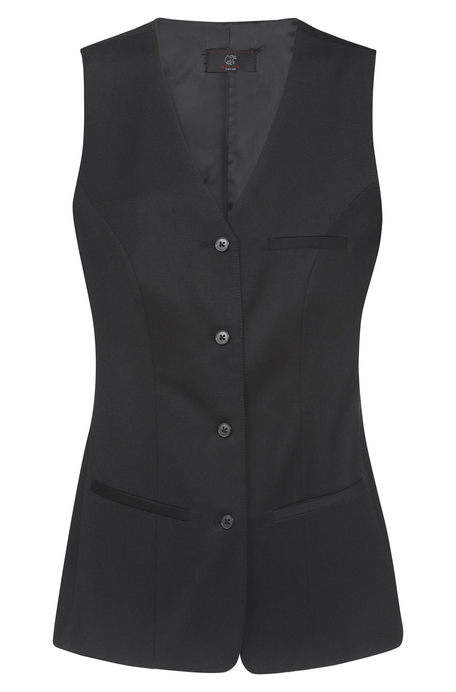 Greiff Damen-Weste RF Basic in Schwarz – Vorderansicht