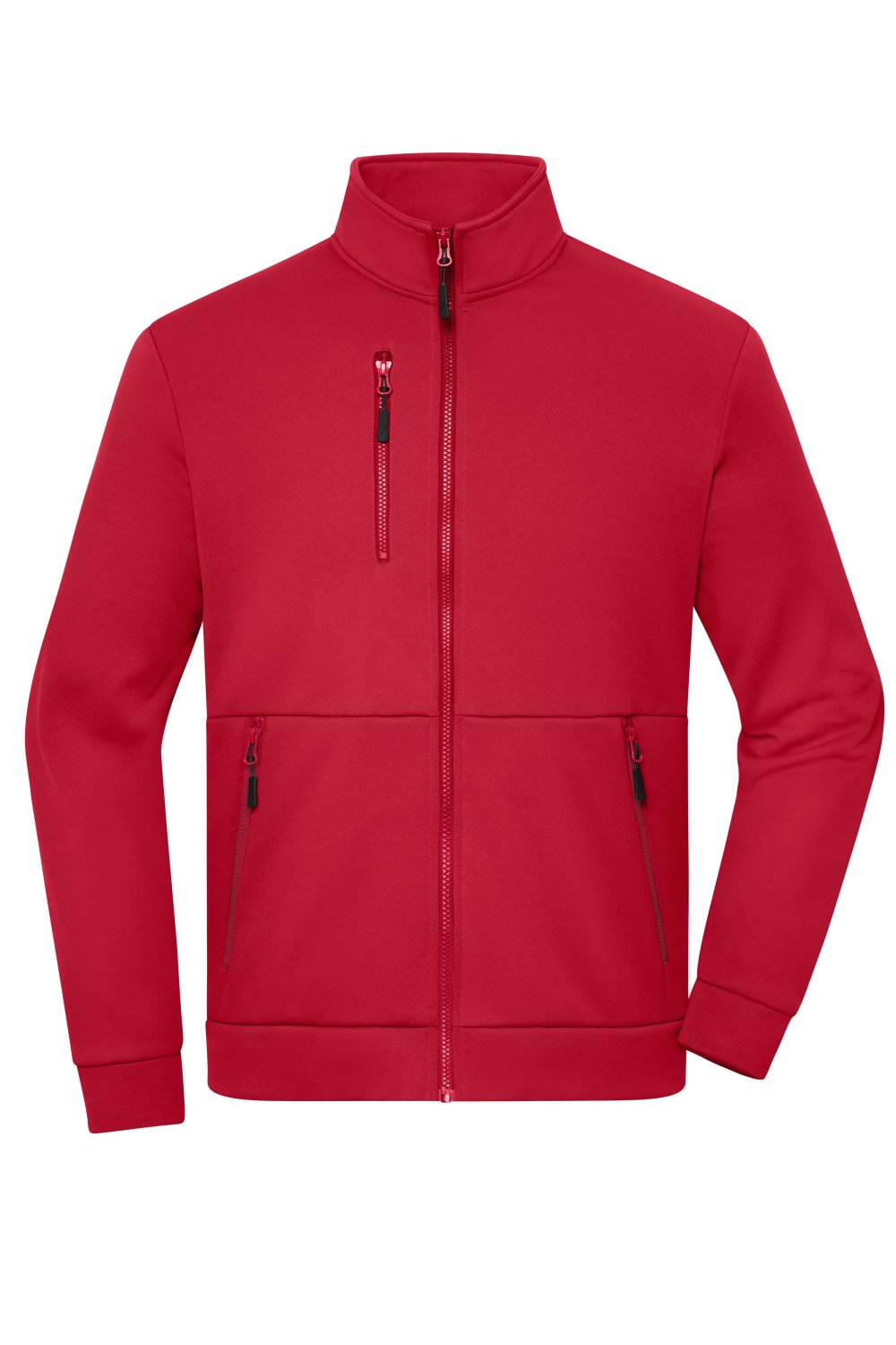 Daiber Workwear Fleece Jacket in Red – Vorderansicht