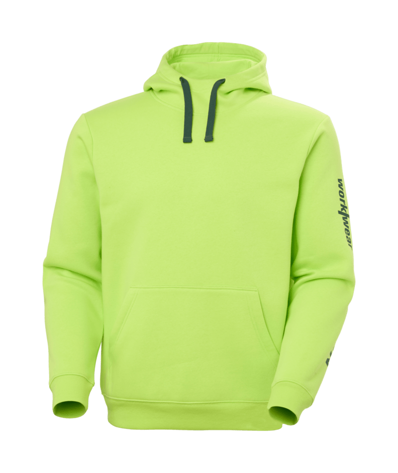 Helly Hansen Workwear CLASSIC LOGO 2.0 HOODIE in Leucht Grün – Vorderansicht