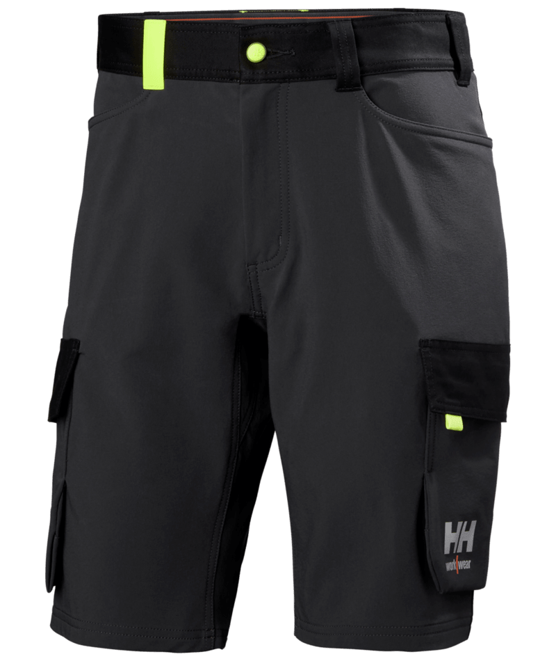 Helly Hansen Workwear OXFORD 4X CARGO SHORTS in Anthrazit/Schwarz – Vorderansicht