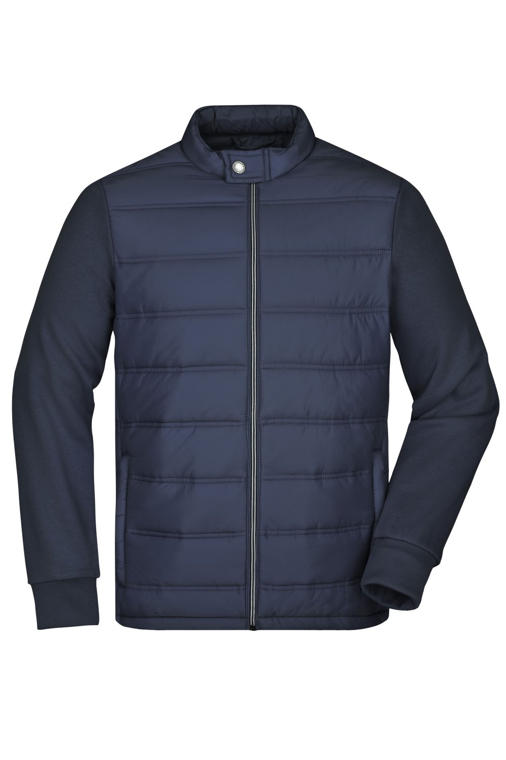 Daiber Men's Hybrid Sweat Jacket in Navy – Vorderansicht