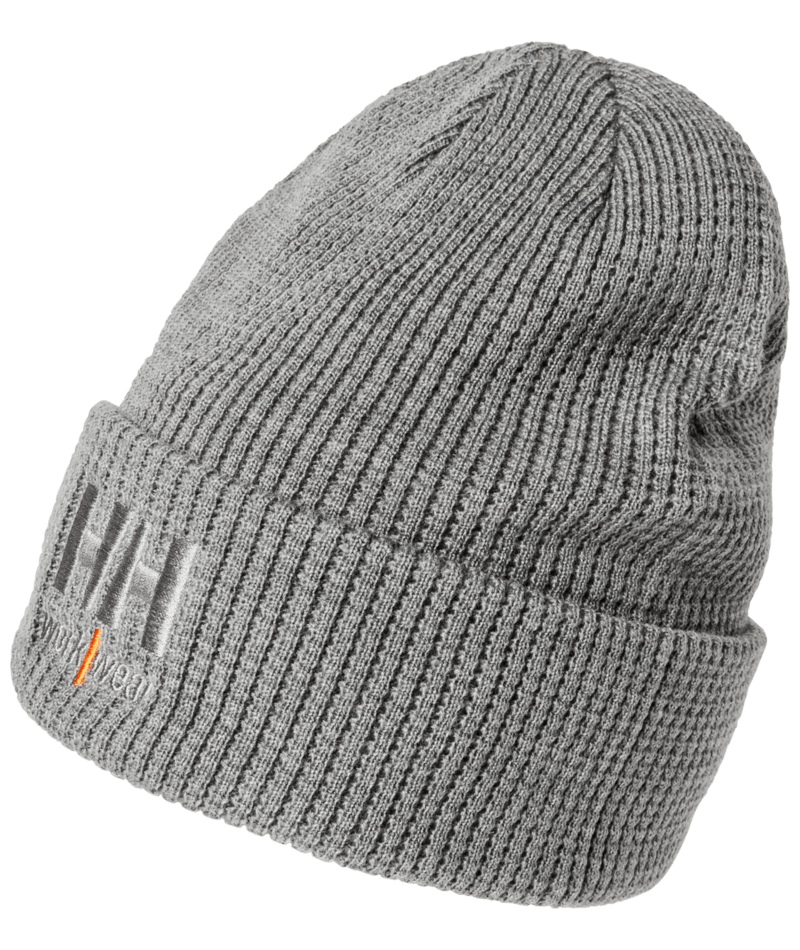 Helly Hansen Workwear CLASSIC LOGO CUFF BEANIE in Grau Meliert – Vorderansicht