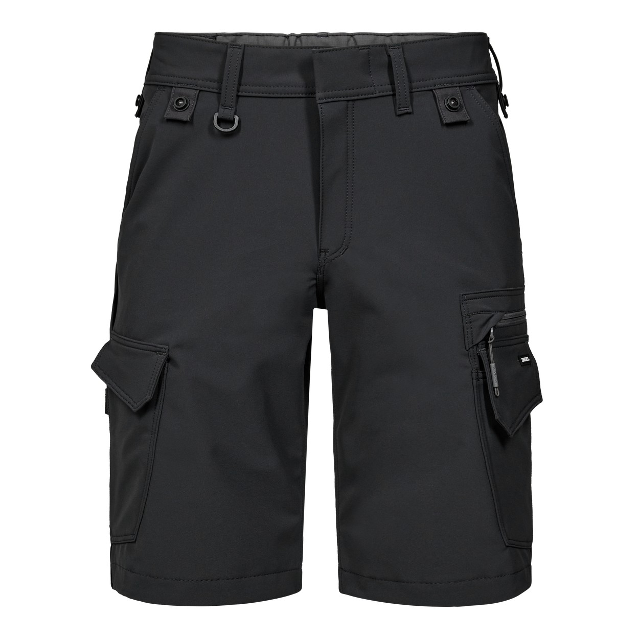 ENGEL Entire 6337-234 Arbeitsshorts mit 4-Wege-Stretch in Anthrazitgrau/Schwarz – Vorderansicht