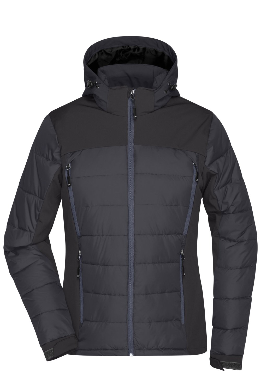 Daiber Ladies' Outdoor Hybrid Jacket in Black – Vorderansicht