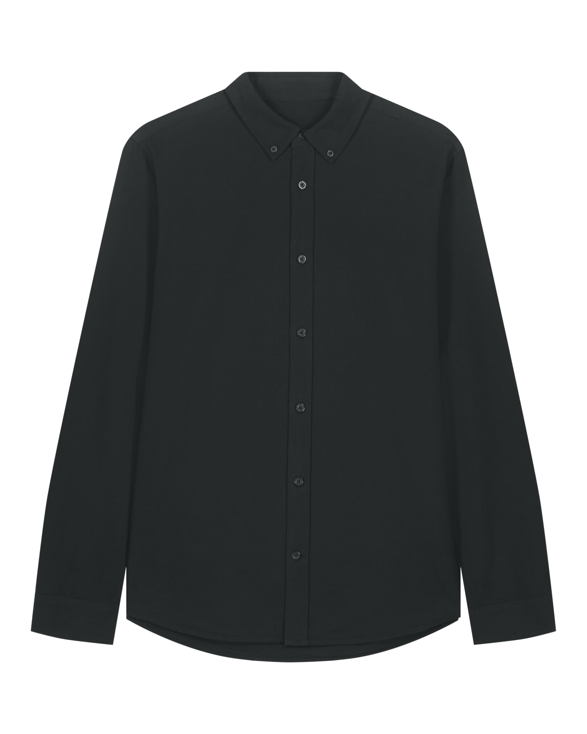 Stanley Stella Stanley Oxford Shirt in Black – Vorderansicht