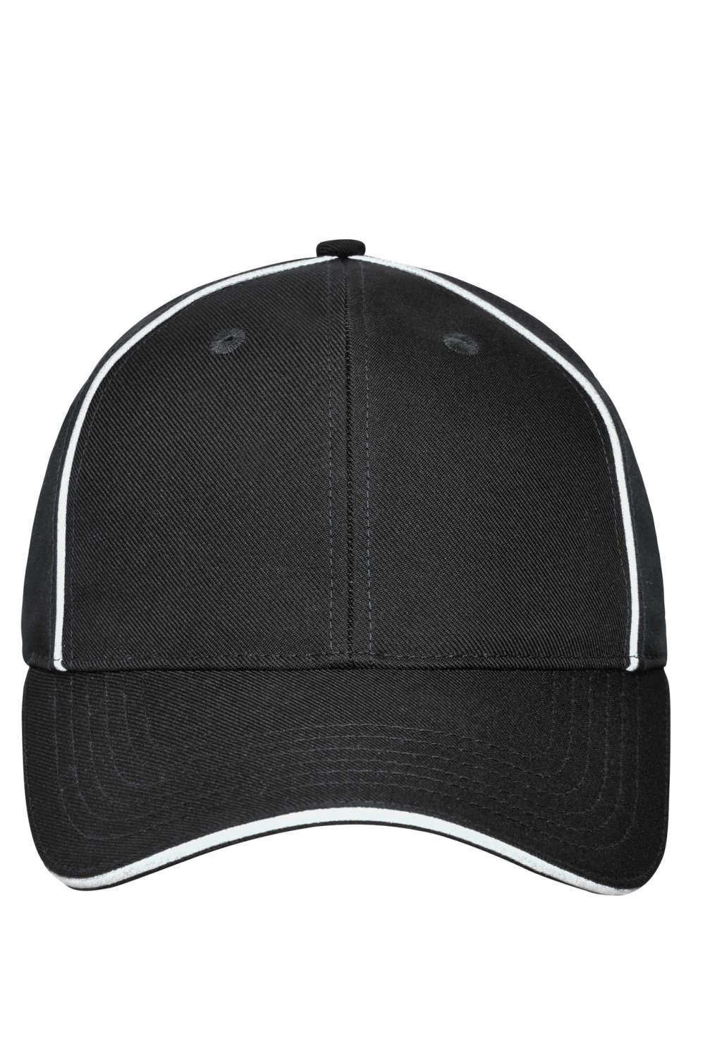 Daiber 6 Panel Workwear Cap - SOLID in Black – Vorderansicht