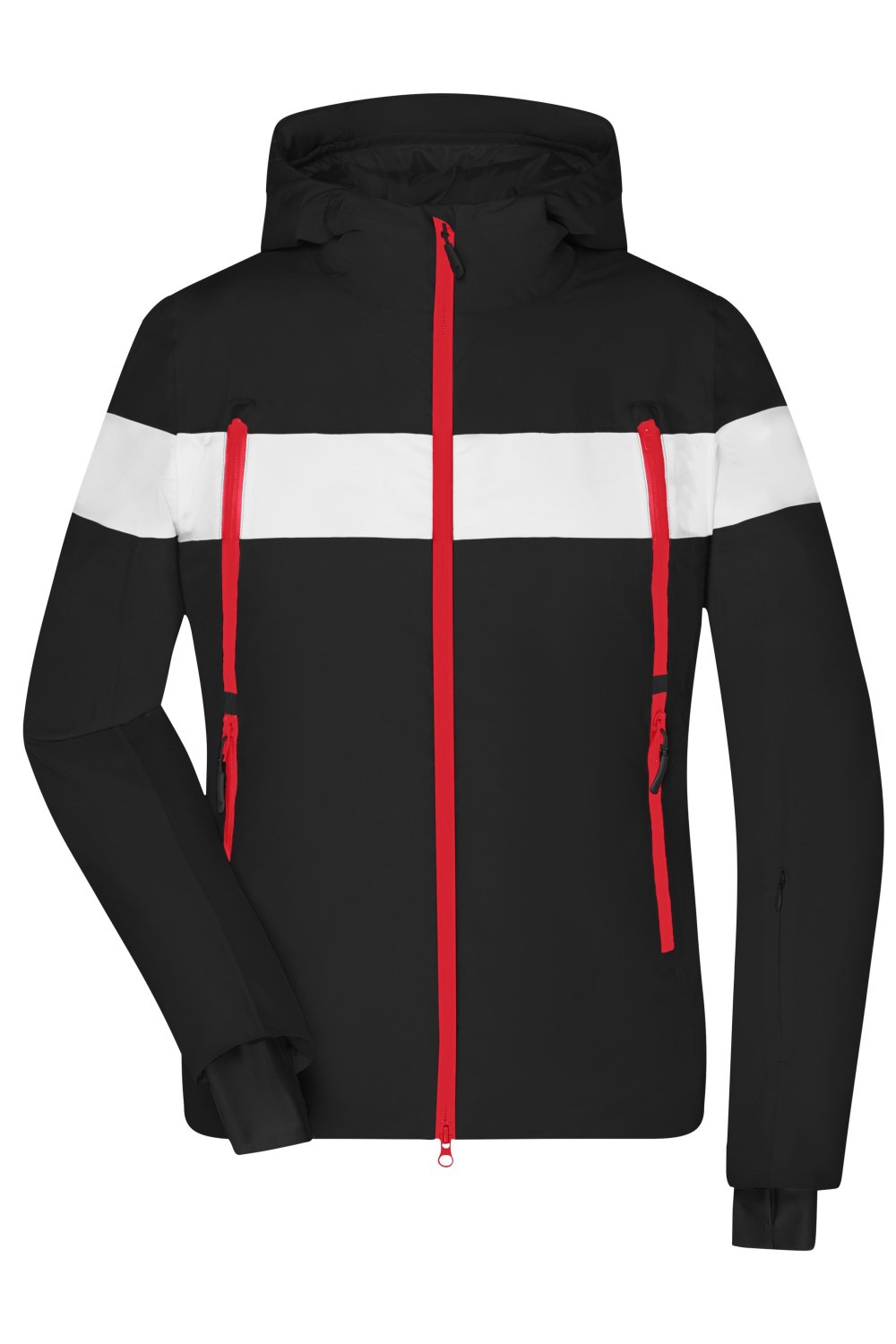 Daiber Ladies' Wintersport Jacket in Black/White – Vorderansicht
