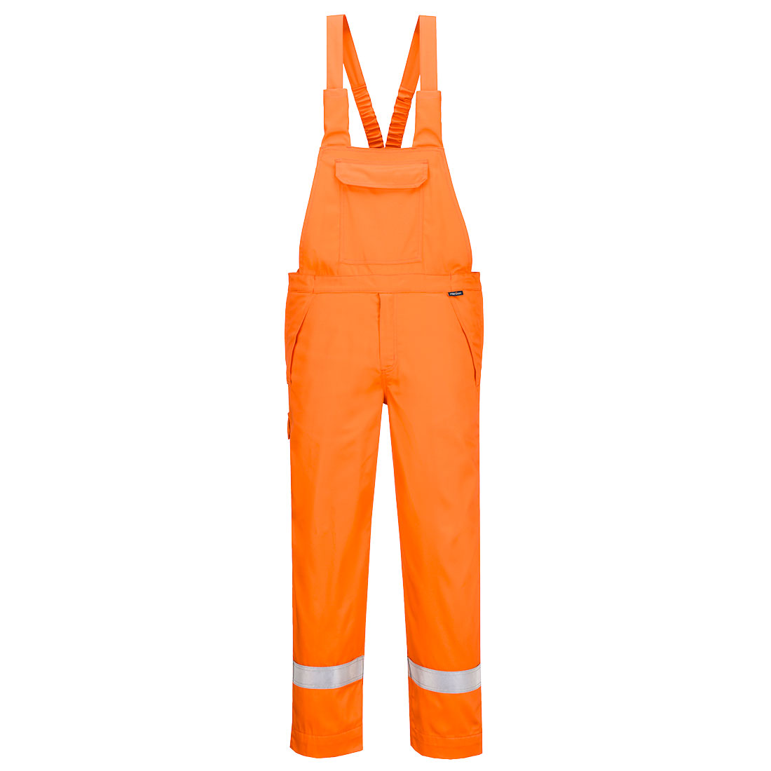 Portwest Bizflame Work+ FR Bib and Brace in Orange – Vorderansicht