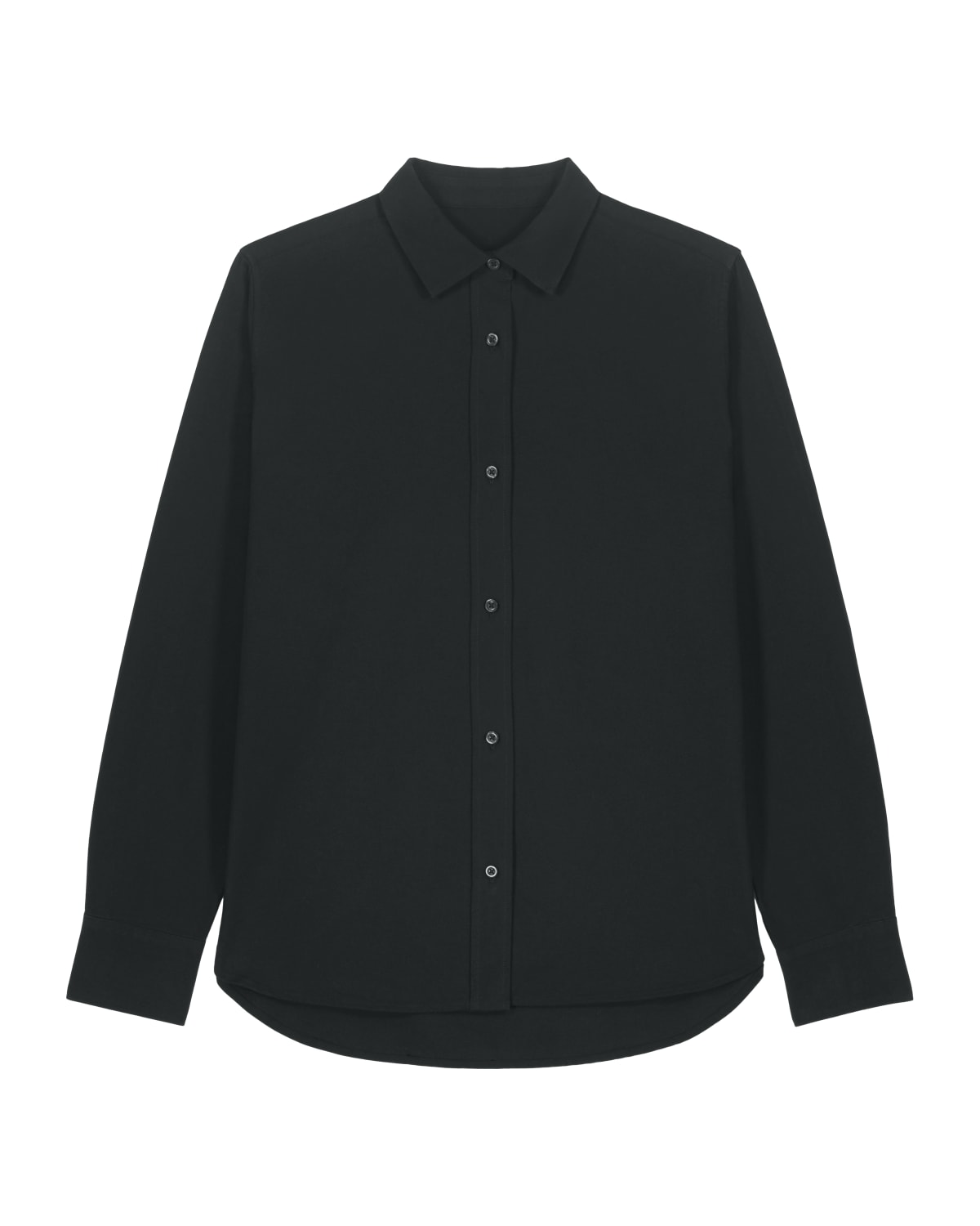 Stanley Stella Stella Oxford Shirt in Black – Vorderansicht