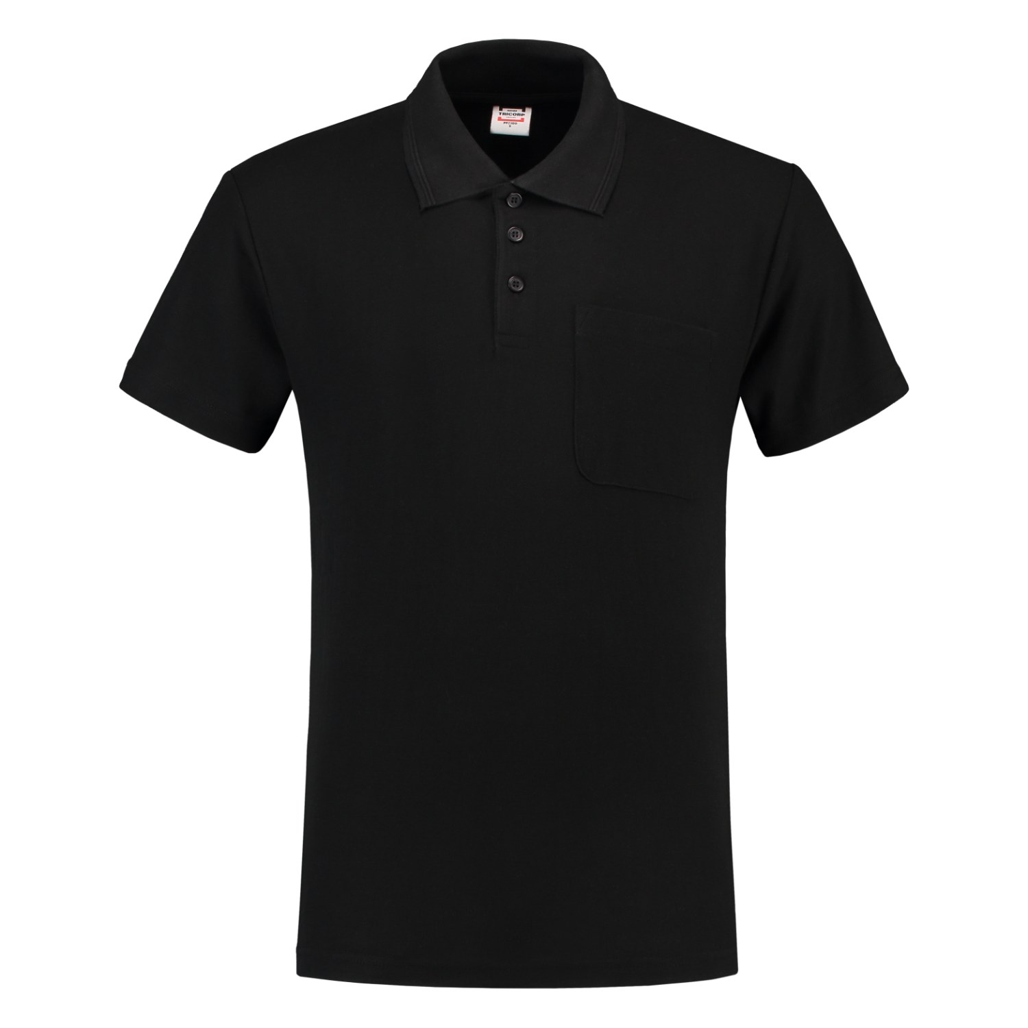 TRICORP Poloshirt Brusttasche in Black – Vorderansicht