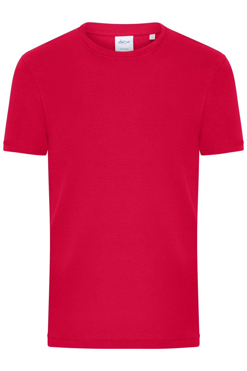 Daiber Men's T-Shirt 1:1 Rib OCS Standard in Red – Vorderansicht