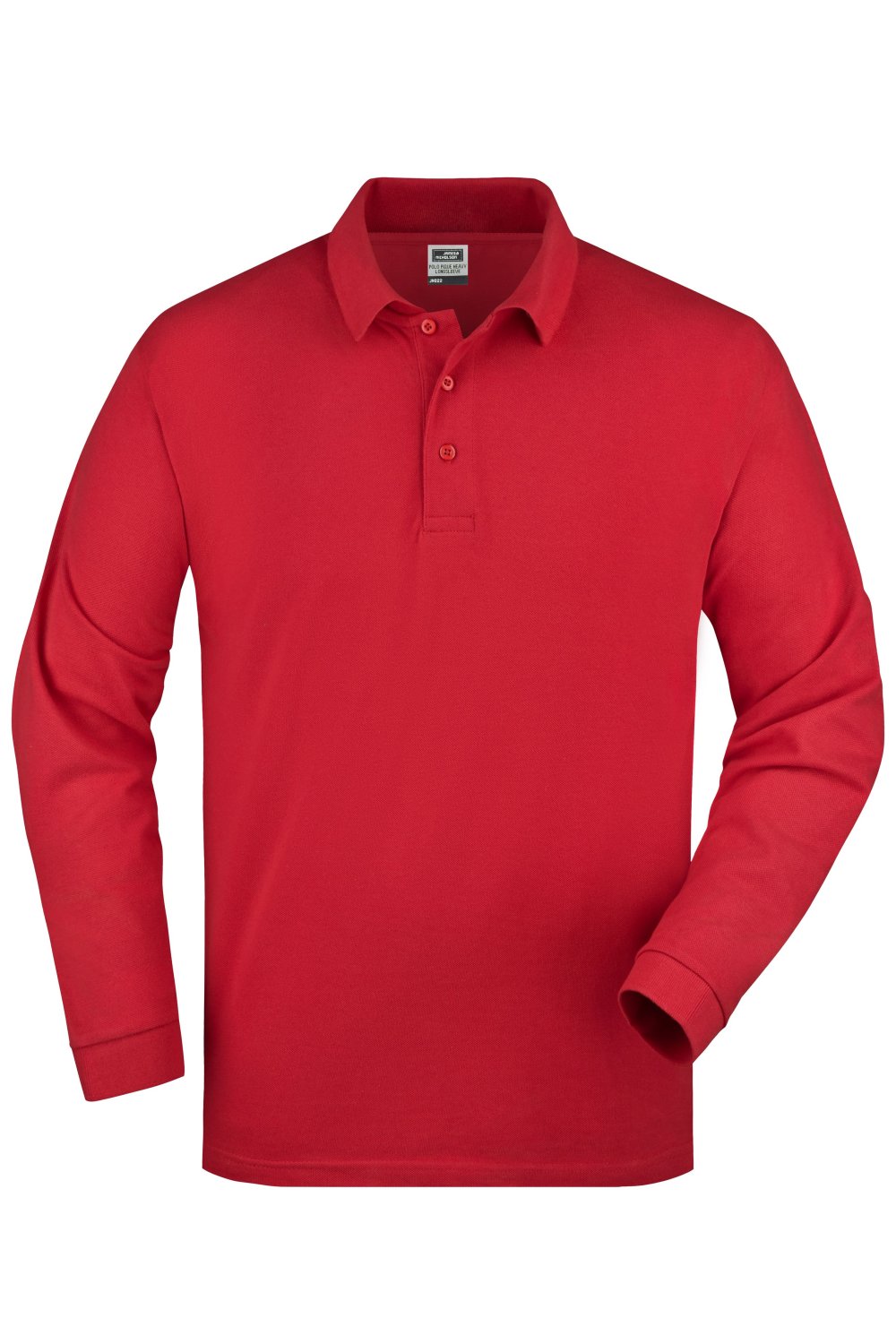 Daiber Polo-Piqué Long-Sleeved in Red – Vorderansicht