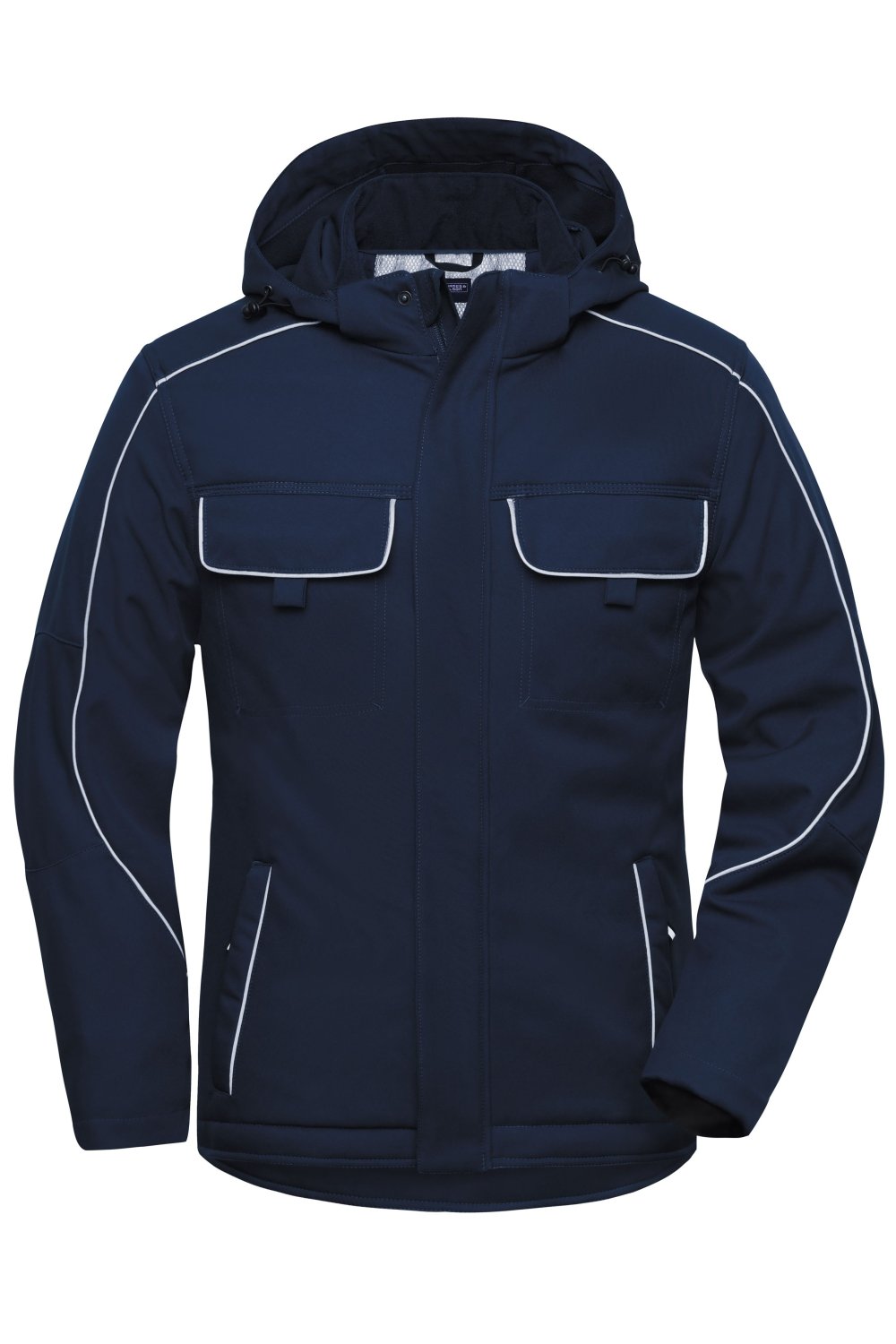 Daiber Workwear Softshell Padded Jacket - SOLID - in Navy – Vorderansicht