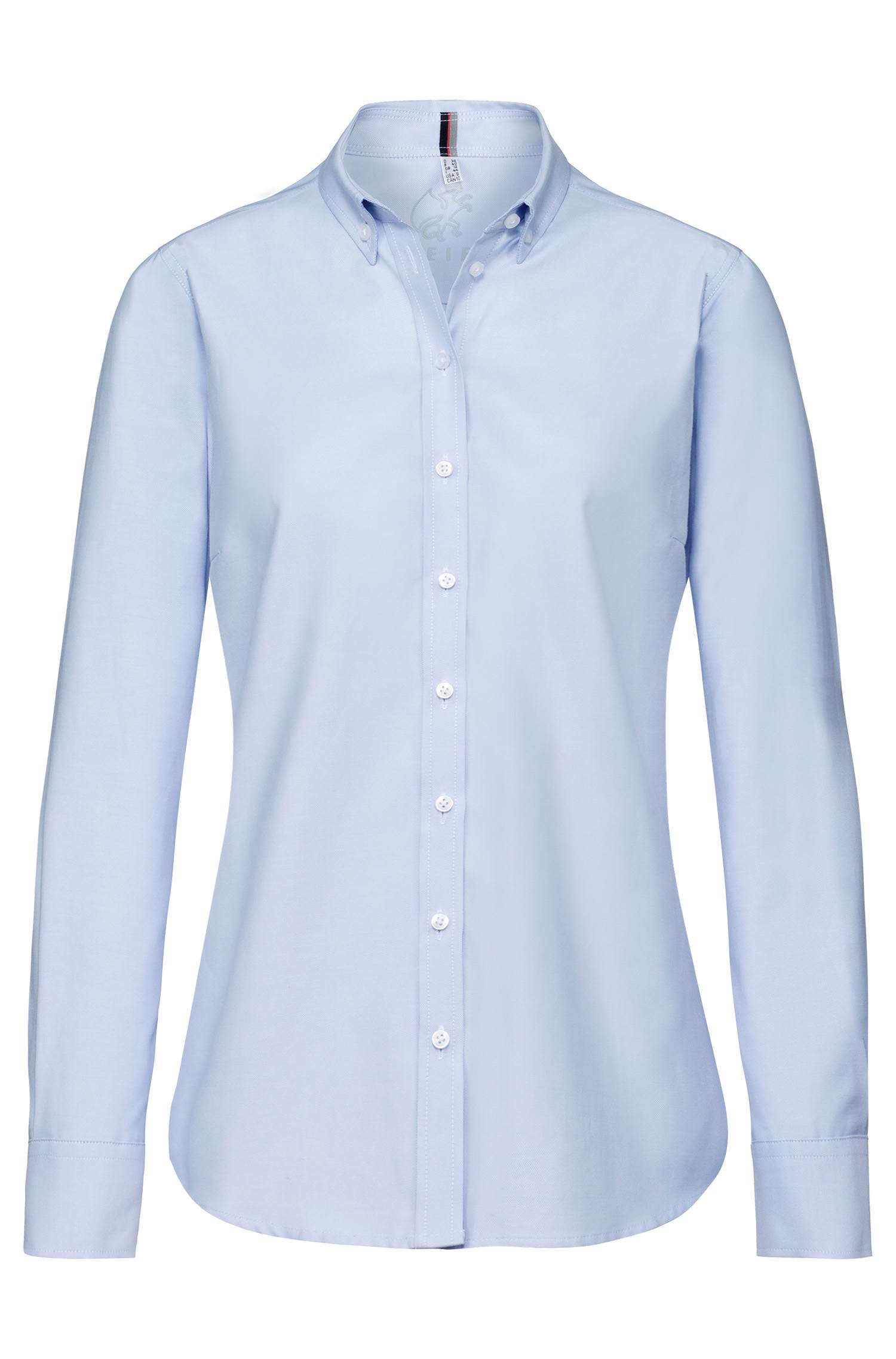 Greiff Damen-Bluse 1/1 RF Buttondown Casual in Bleu – Vorderansicht