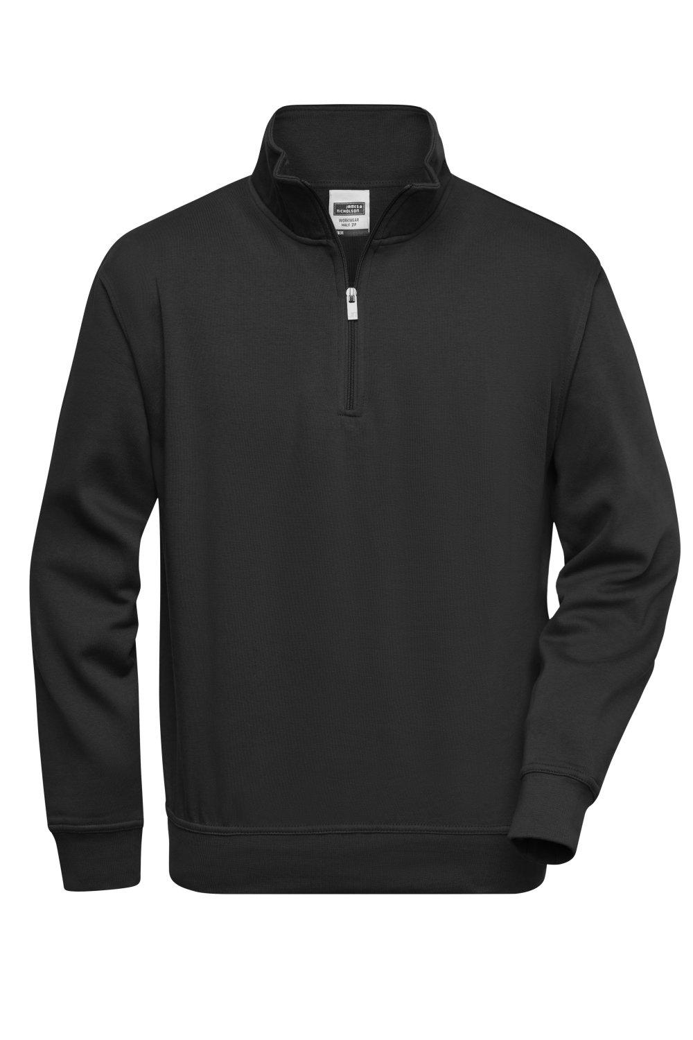 Daiber Workwear Half-Zip Sweat in Black – Vorderansicht