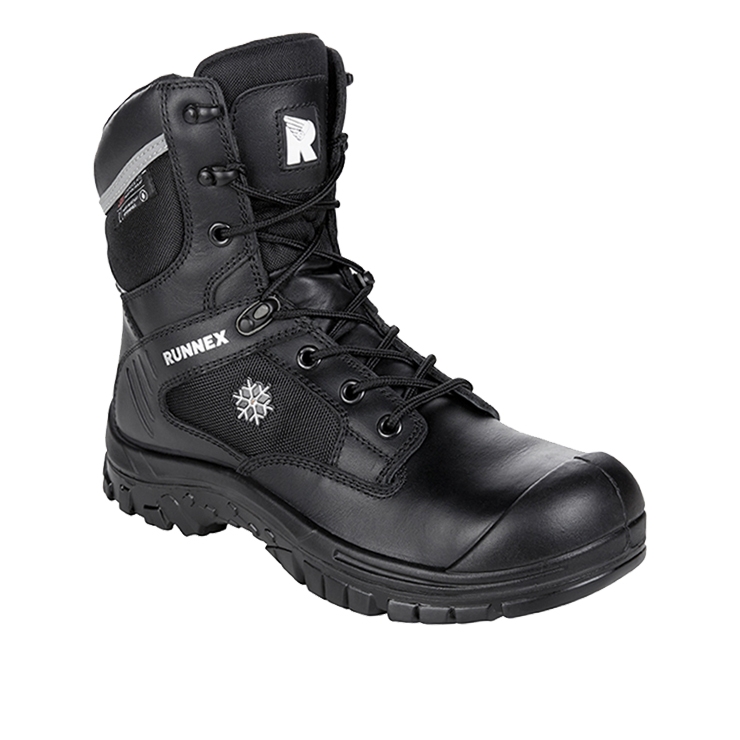 RUNNEX® S3-Winter-Sicherheitsschnürstiefel SpecialStar in Schwarz – Vorderansicht