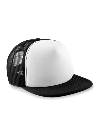 Beechfield Vintage Snapback Trucker Cap in Black/White – Vorderansicht