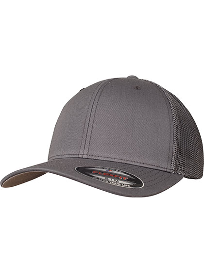 Flexfit Mesh Trucker Cap in Dark Grey – Vorderansicht