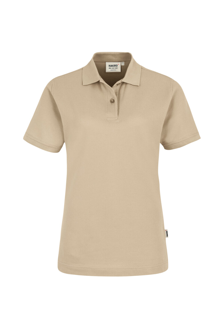 HAKRO 224 Damen Poloshirt Top in Sand – Vorderansicht