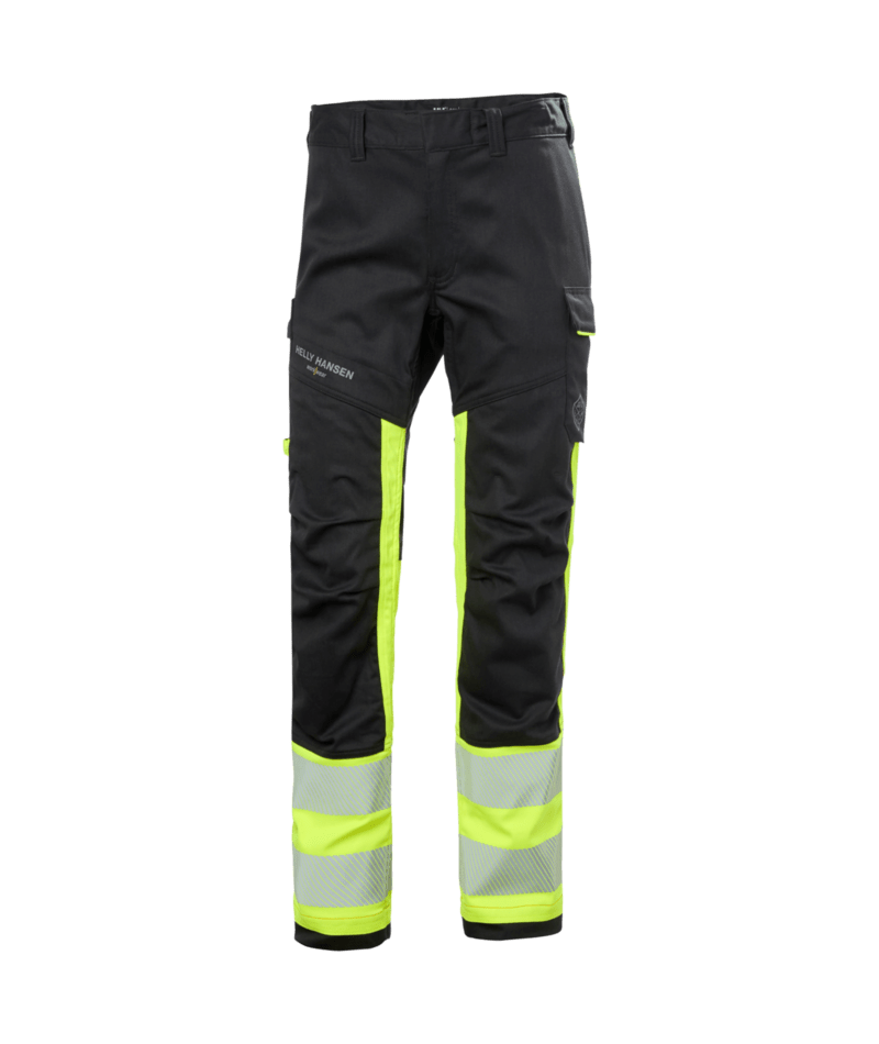 Helly Hansen Workwear FYRE WORK PANT CL 1 in Gelb/Anthrazit – Vorderansicht