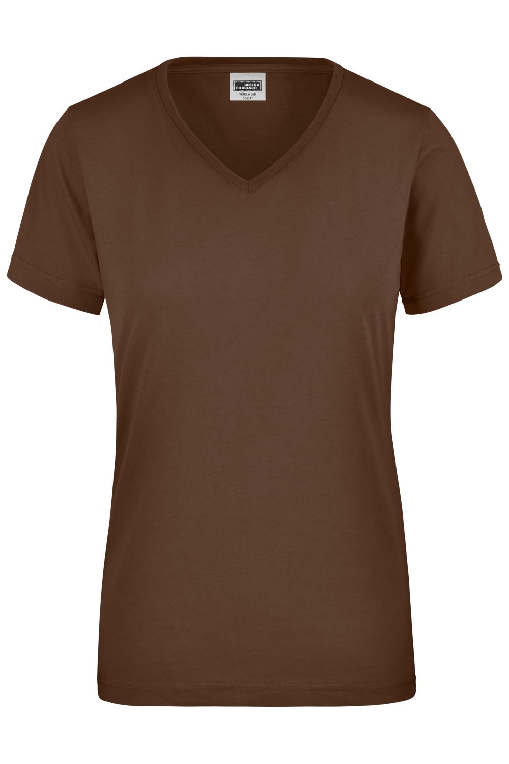 Daiber Ladies' Workwear T-Shirt in Brown – Vorderansicht