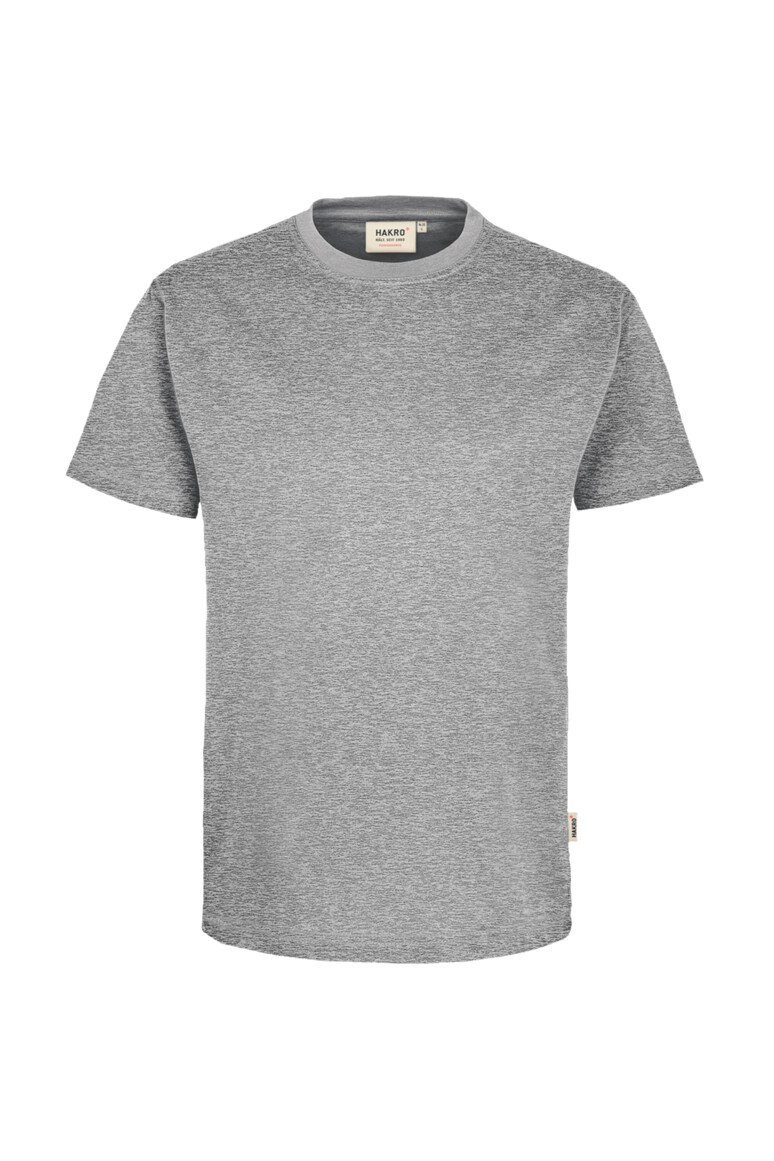 HAKRO 281 T-Shirt MIKRALINAR® in Grau Meliert – Vorderansicht