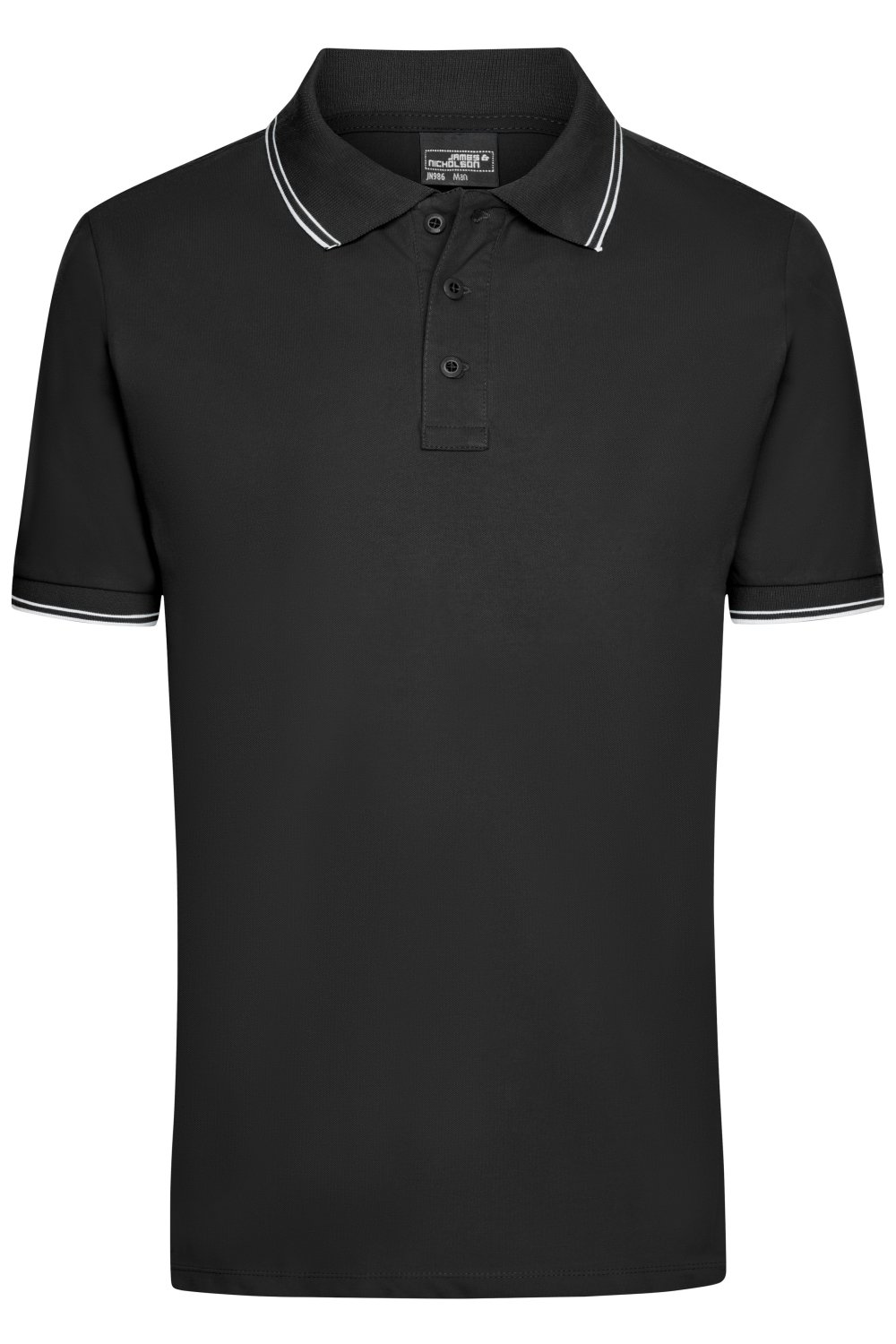 Daiber Men's Polo in Black/White – Vorderansicht