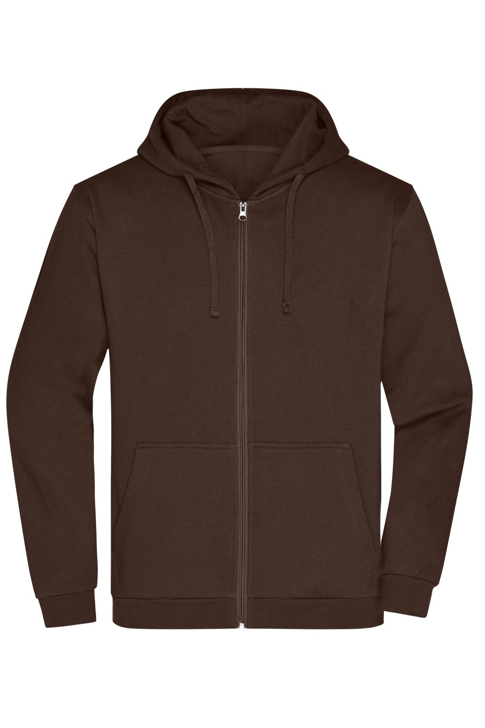 Daiber Men's Promo Zip Hoody in Brown – Vorderansicht