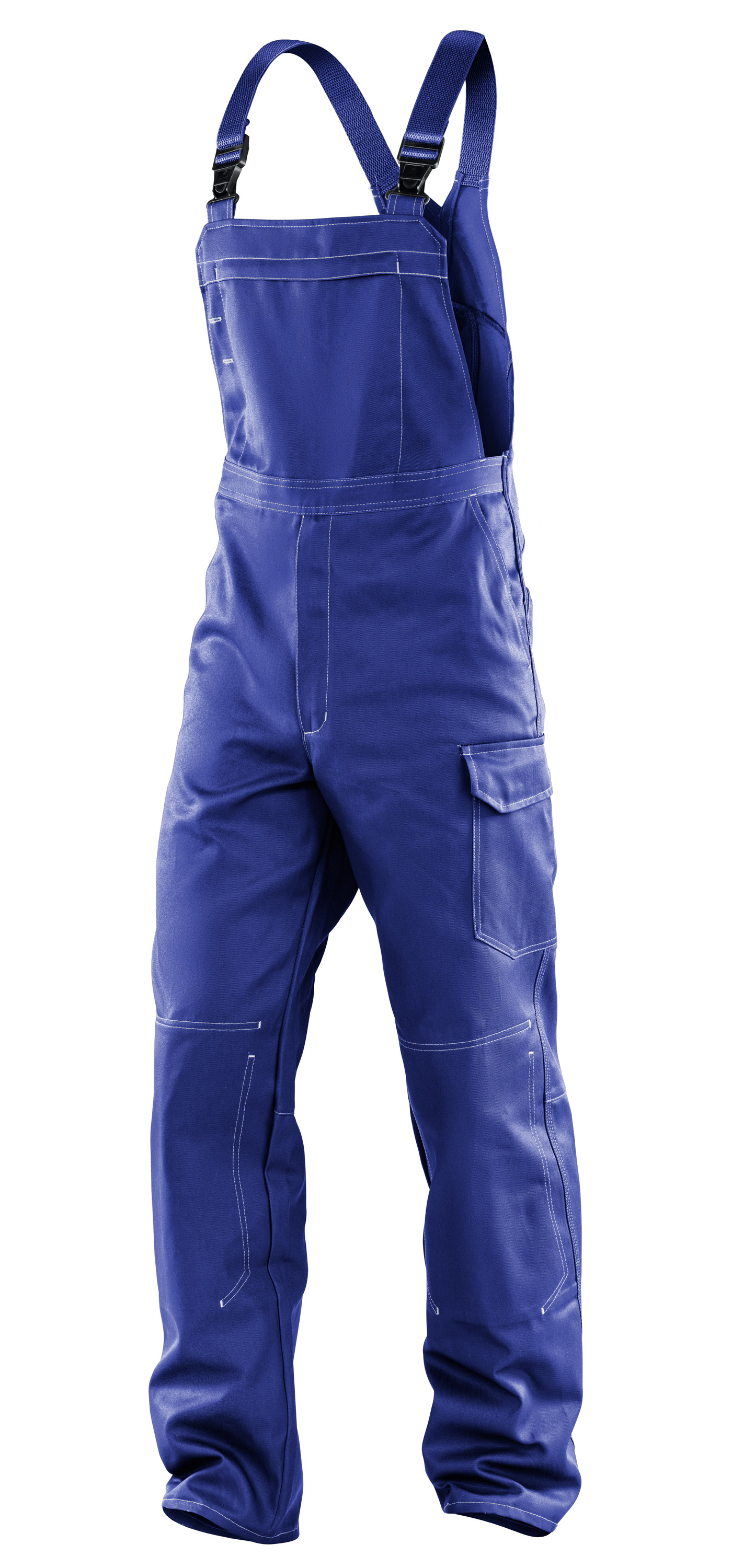 Kübler ORGANIQ Latzhose in Kbl.blau – Vorderansicht