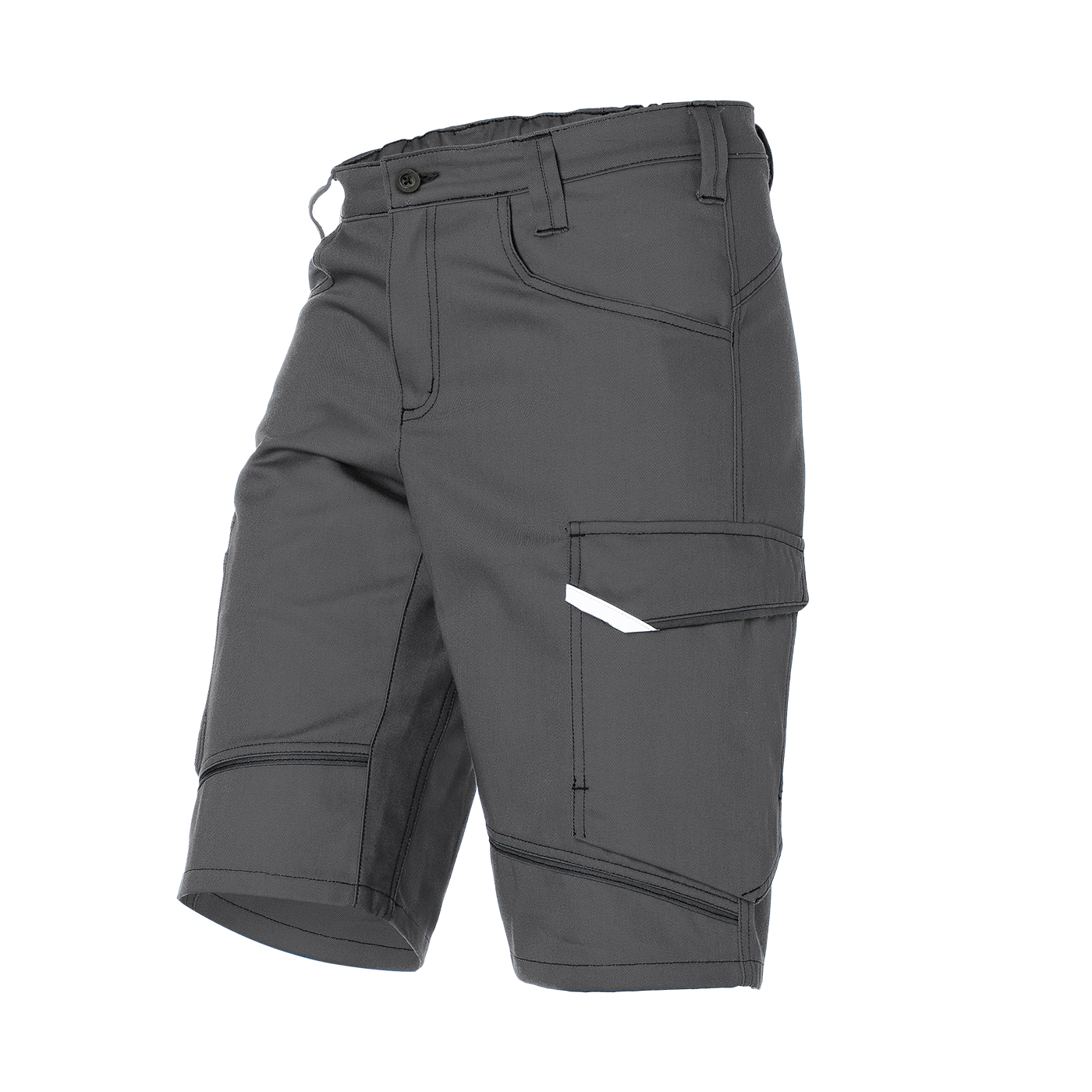KÜBLER ICONIQ Shorts in Anthrazit/Schwarz – Vorderansicht