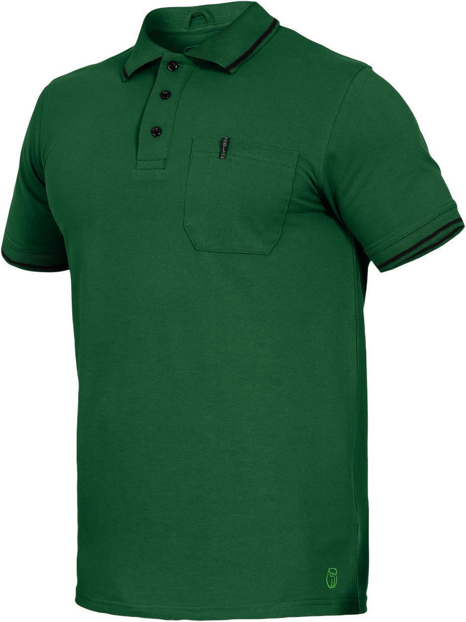 Leibwächter Polo-Shirt "Jens" Flex Line in Grün – Vorderansicht
