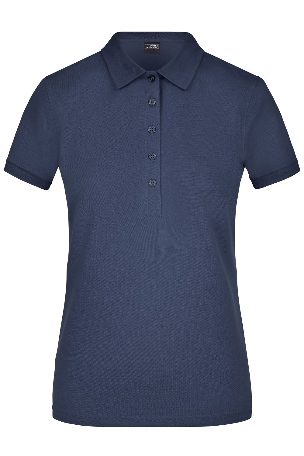 Daiber Ladies' Elastic Polo Piqué in Navy – Vorderansicht