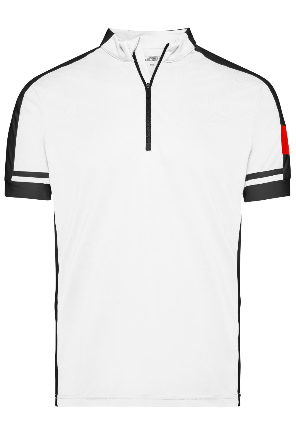 Daiber Men's Bike-T Half-Zip in White – Vorderansicht