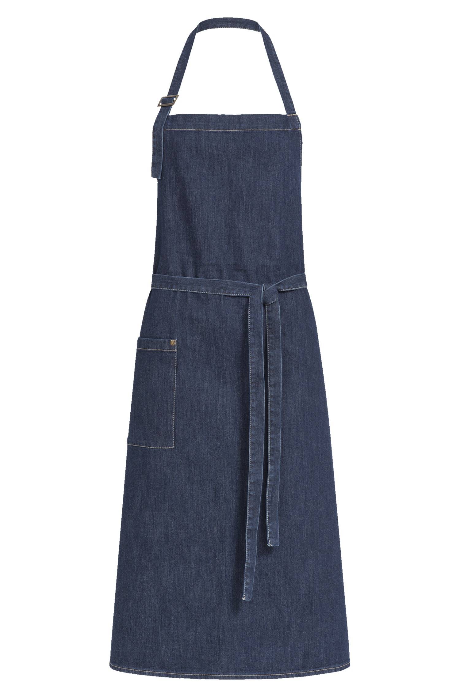 Greiff Latzschürze denim 77x100 cm in Blue Denim – Vorderansicht