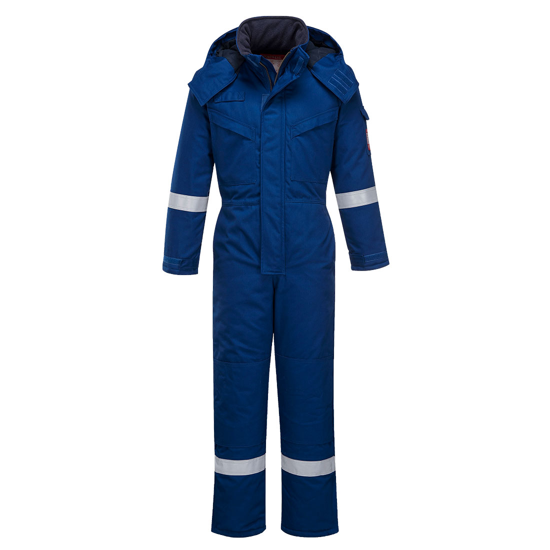 Portwest Bizflame Work FR Insulated Coverall in Royalblau – Vorderansicht